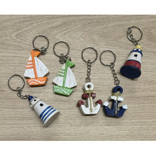 Porte-clés modèles mer résine modèles assortis par 24