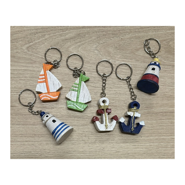 Porte-clés modèles mer assortis par 24