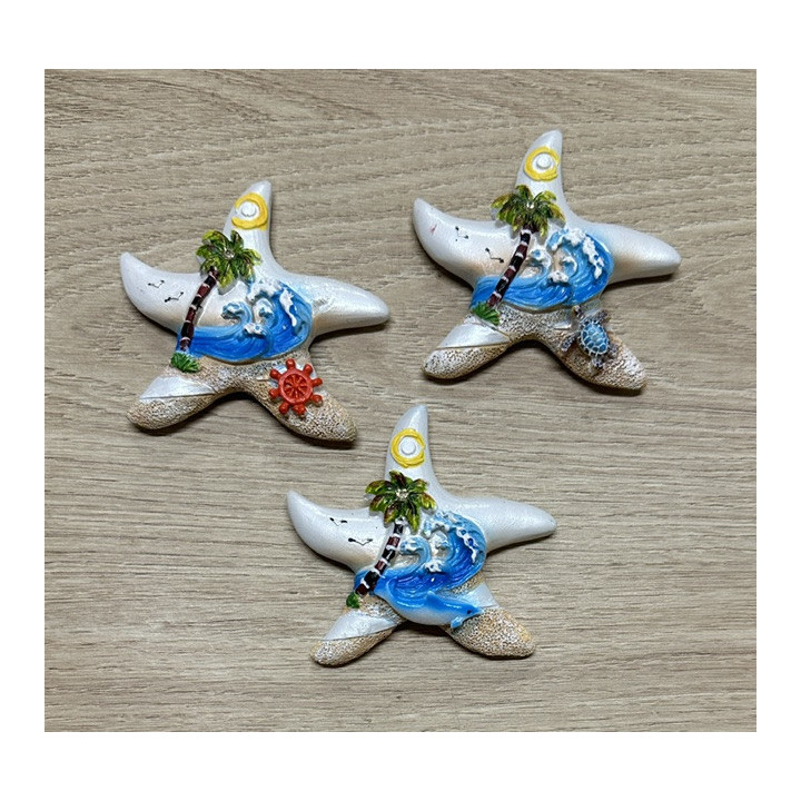 Magnet étoile de mer décor mer 7,5cm par 24