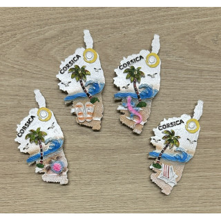 Magnet "CORSICA" décor mer 7,5cm par 24