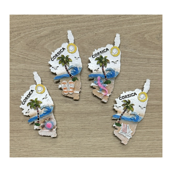 Magnet "CORSICA" décor mer 7,5cm par 24
