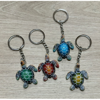 Porte-clés tortues résine 10cm couleurs assorties par 24