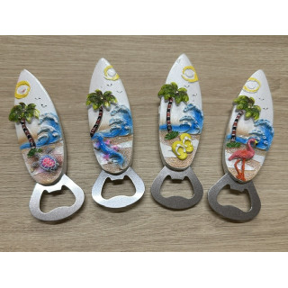 Magnet décapsuleur décor mer 10cm par 24