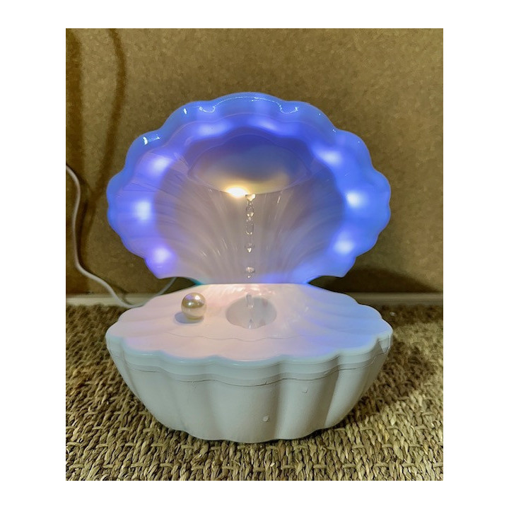 Enceinte bluetooth et humidificateur coquillage 18cm
